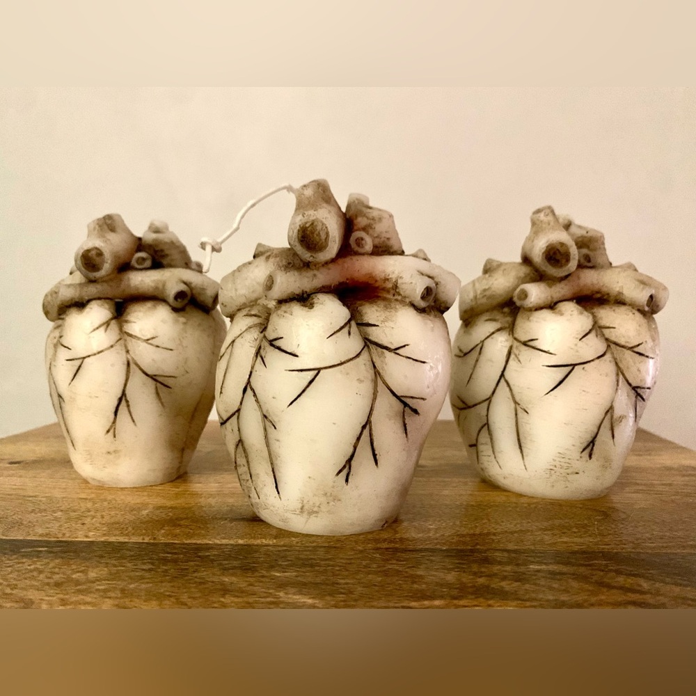 Halloween Bleeding Human Flowing RED Wax Candle Party Decor Spooky 5", Set of 3